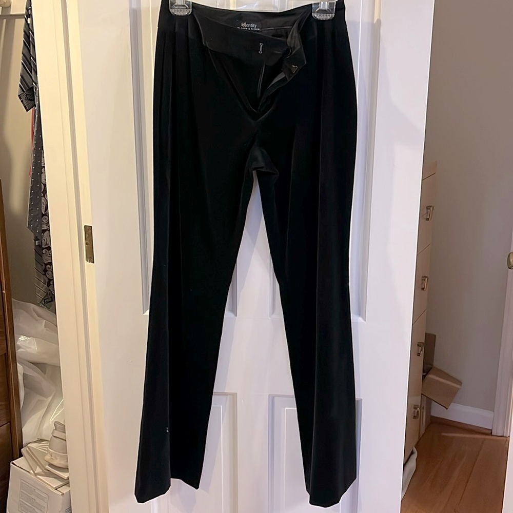 Black velvet pants